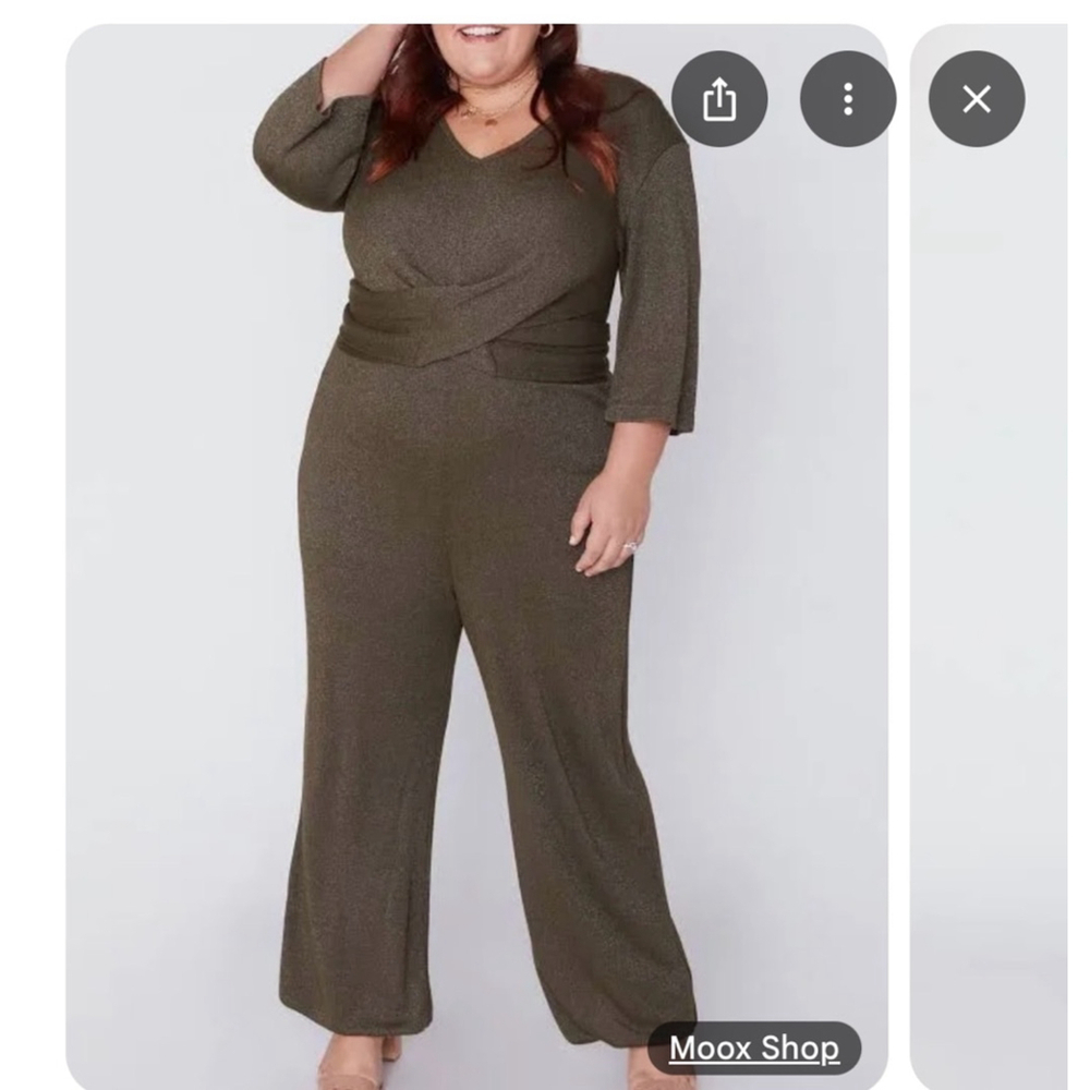 Women's Soncy Jumpsuit plus size 5 (4X) Olive Green